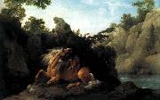 George Stubbs Lion Devouring a Horse Spain oil painting artist